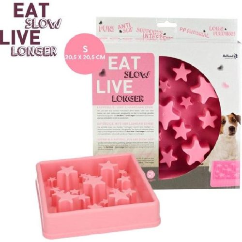 Eat Slow Live Longer habzsolásgátló tál - pink