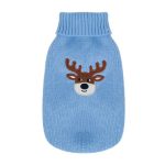 Karácsonyi kötött kutyapulóver rénszarvas mintával