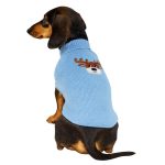 Karácsonyi kötött kutyapulóver rénszarvas mintával