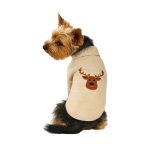 Karácsonyi kötött kutyapulóver rénszarvas mintával