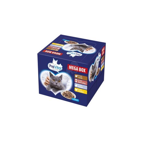 Prevital teljes értékű nedves macskaeledel szószban – 24 x 100 g