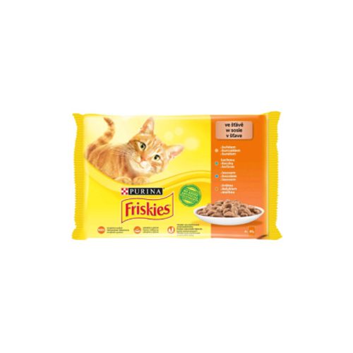 Friskies macskaeledel csirkével és lazaccal szószban