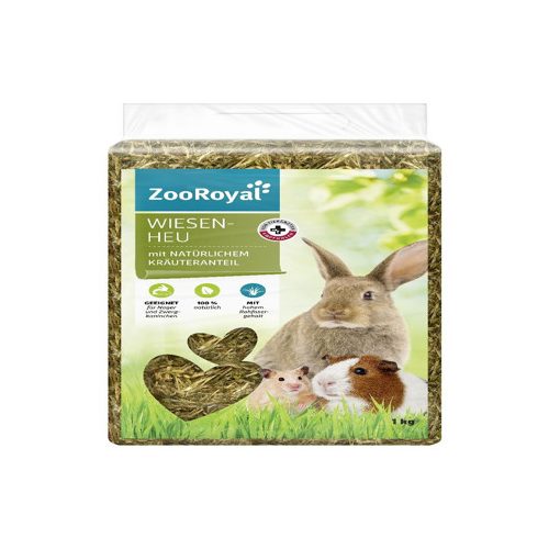 ZooRoyal réti széna 1 kg – természetes, friss takarmány rágcsálóknak és nyulaknak